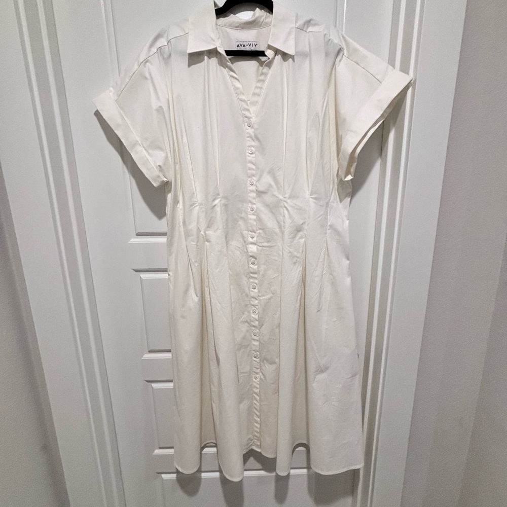 Ava & Viv Cream Midi Dress